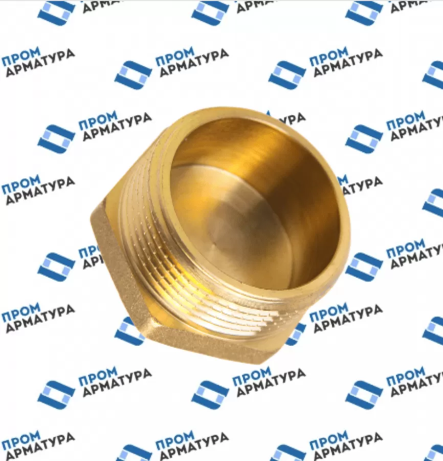 Заглушка латунь Ду 40 (1 1/2″) НР
