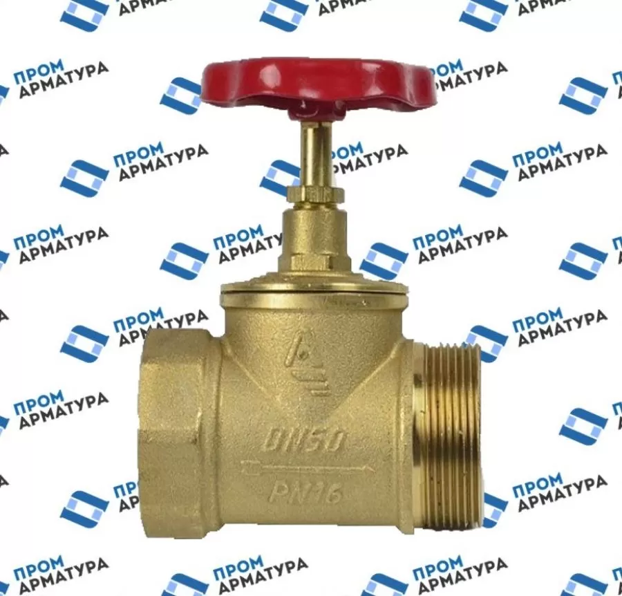 Клапан пожарный латунь прямой КПЛП 65-1 Ду 65 1,6 МПа муфта-цапка Апогей 110019