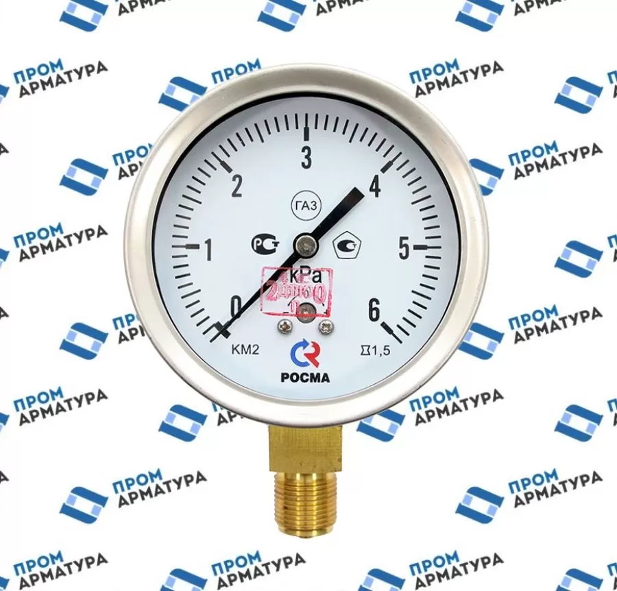 Манометр (напоромер) КМ-22Р 2.5; 4; 6; 10; 16; 25; 40; 60; 100 кПа