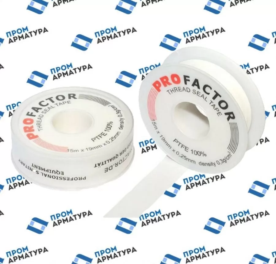 Лента ФУМ PTFE 20ммх10-12м катушка 30гр цвет: желтый среда: газ Мастер line