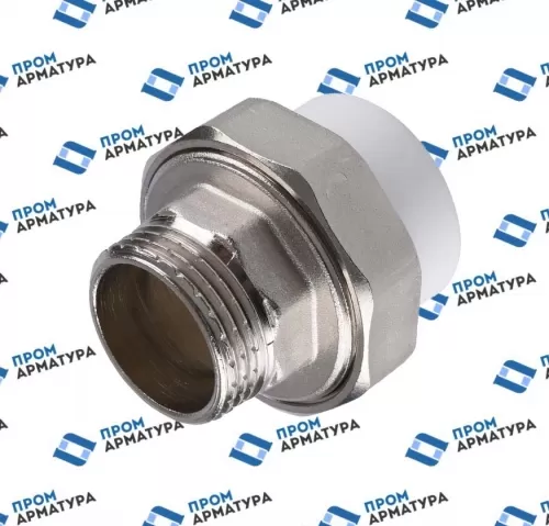 Муфта PP-R комбинированная разъемная белая Дн 20х1/2″ НР VALFEX 10156015