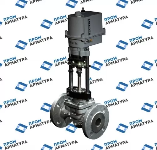 Клапан запорно-регулирующий сталь КЗР 25с947нж односедельный Ду 100 Ру40 фл