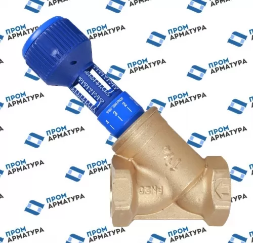Клапан балансировочный ручной латунь 727ОТ Ду15 Rp1/2″ Ру20 Тмакс=120 оС ВР Kvs=3.91м3/ч без ниппелей Cimberio CIM 727OT 12