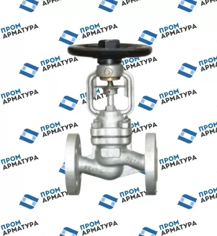 Клапан (вентиль) сильфонный фланцевый 15нж66нж Ду100 Ру40