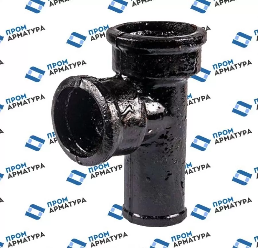 Тройник чугунный канализационный равнопроходной ГОСТ 6942-98 Ду50 90гр