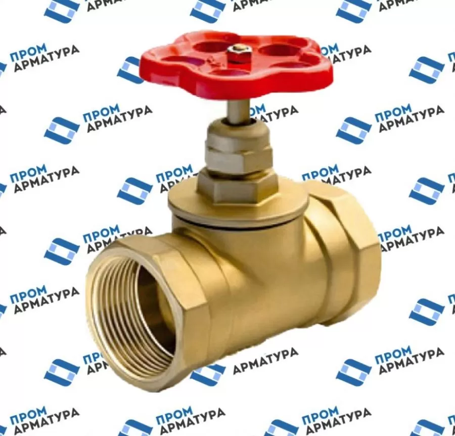 Клапан запорный латунь 15б1п Ду 40 Ру16 ВР прямой